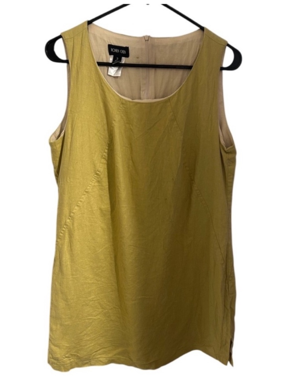 Ronen Chen Green Linen Blend LagenLook Tunic size 10